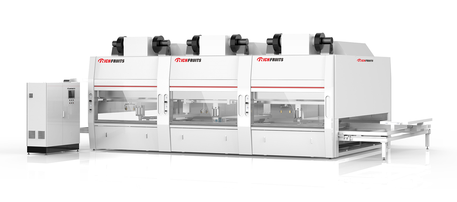 3 、 Ahşap kapı için otomatik püskürtme machinethree istasyonu